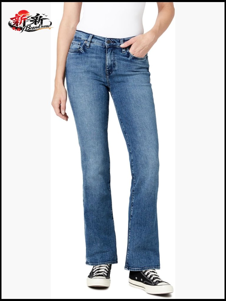 Womens MidRise Bootcut Stretch Denim Jeans 32 Inseam